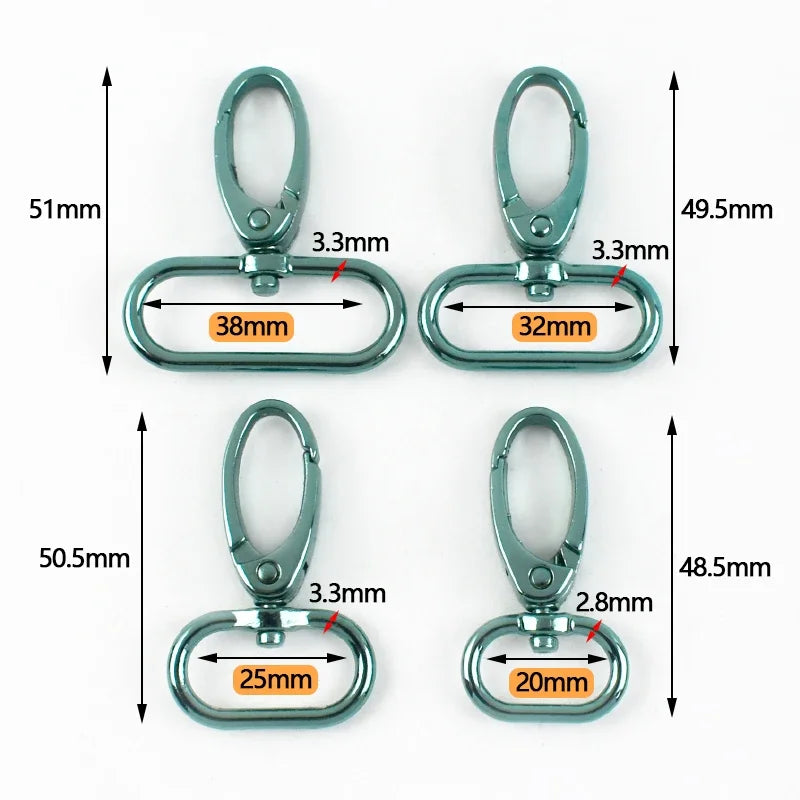 5/10Pcs 20-38mm Metal Hook Buckle for Bag Strap Swivel Lobster Clasp Dog Collar Carabiner Clip KeyChain Fastener Accessories