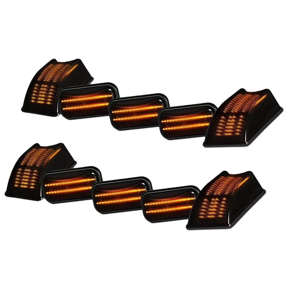 LED Roof Marker Lights Transparent /Smoke Cover Fit for Hummer H2 2003-2009 25809312, 16531442, 15060525