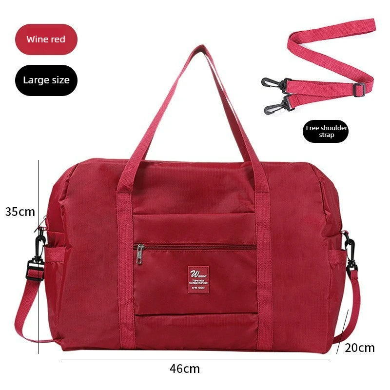 Large Capacity Folding Travel Bags Waterproof Luggage Tote Handbag,portable Clothing Bag,tie Rod Duffel Bag,clothes Storage Bag