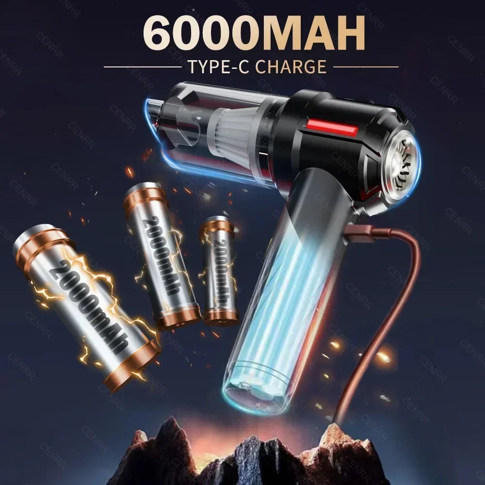 CENRR Mini Car Vacuum Cleaner Portable Handheld Wireless Powerful Car Cleaner Strong Suction Vacuum Cleaner Cleaning Machine