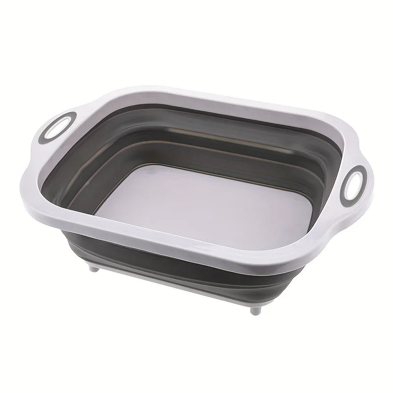 Portable Space Saving Basin with Built-in Sink and Storage Function - Perfect for Outdoor Camping Travel Home Folding Basin
