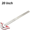 Multi-Function Angle Measure Woodworker Edge Ruler with Adjustable Protractor Angle Finder Stainless Steel Carpenter Mark Rule