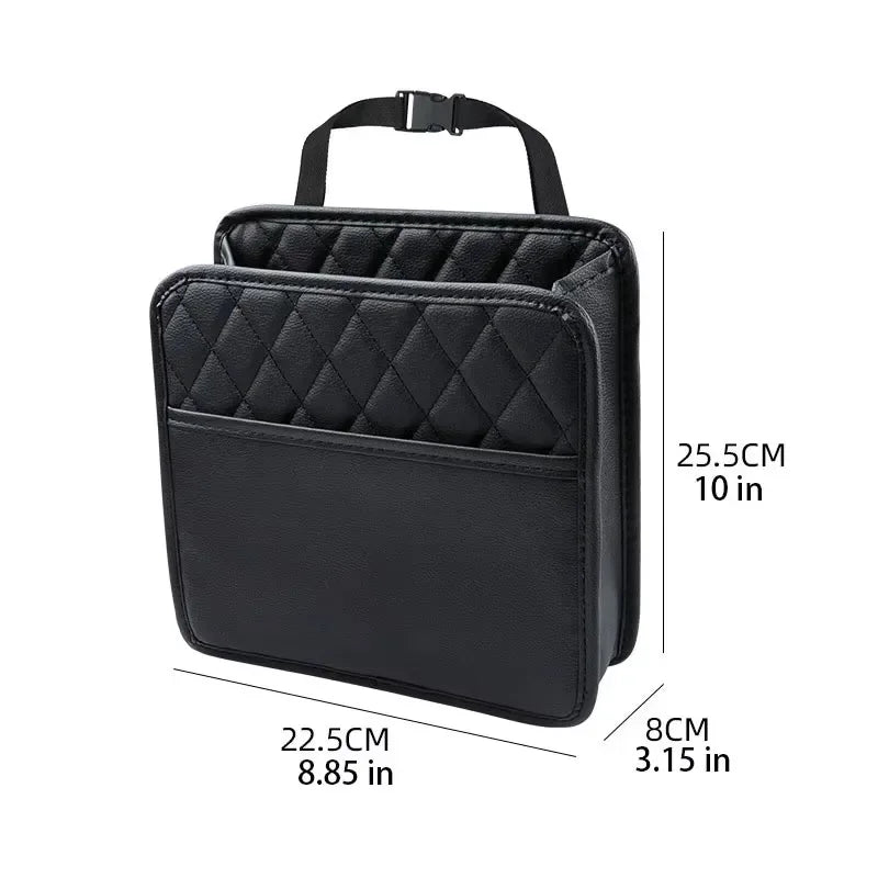 Multi function PU Leather Car Seat Back Storage Bag for Renault Clio Laguna Megane Duster Tissue Cup Holder Garbage Pocket