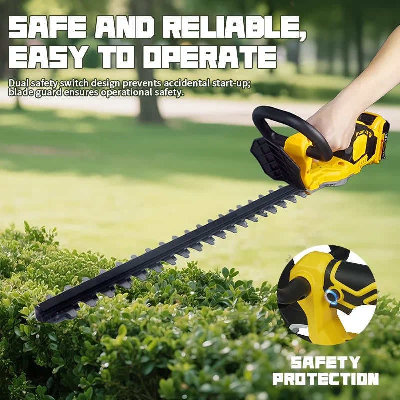 VIVSSO Cordless Electric Hedge Trimmer Lawn Mower Household Shrub Weeding Pruning Mower Garden Tools For Dewalt 20v Battery Pins