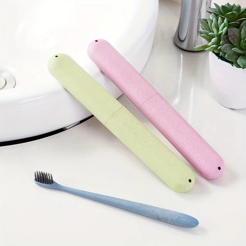 Portable Travel Toothbrush Holder, Toothbrush Storage Box Protective Box Toothbrush Tube Container, Suitable for Home and Travel