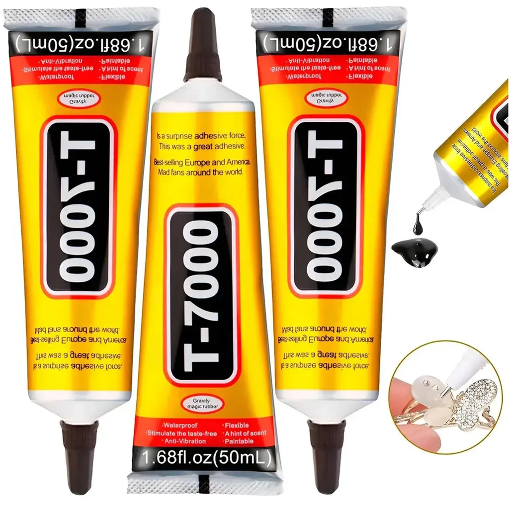 T-7000 Black Adhesive Glue High Performance Waterproof Adhesive for Precision Repairs, Perfect for Phone, Electronics, Jewelry,