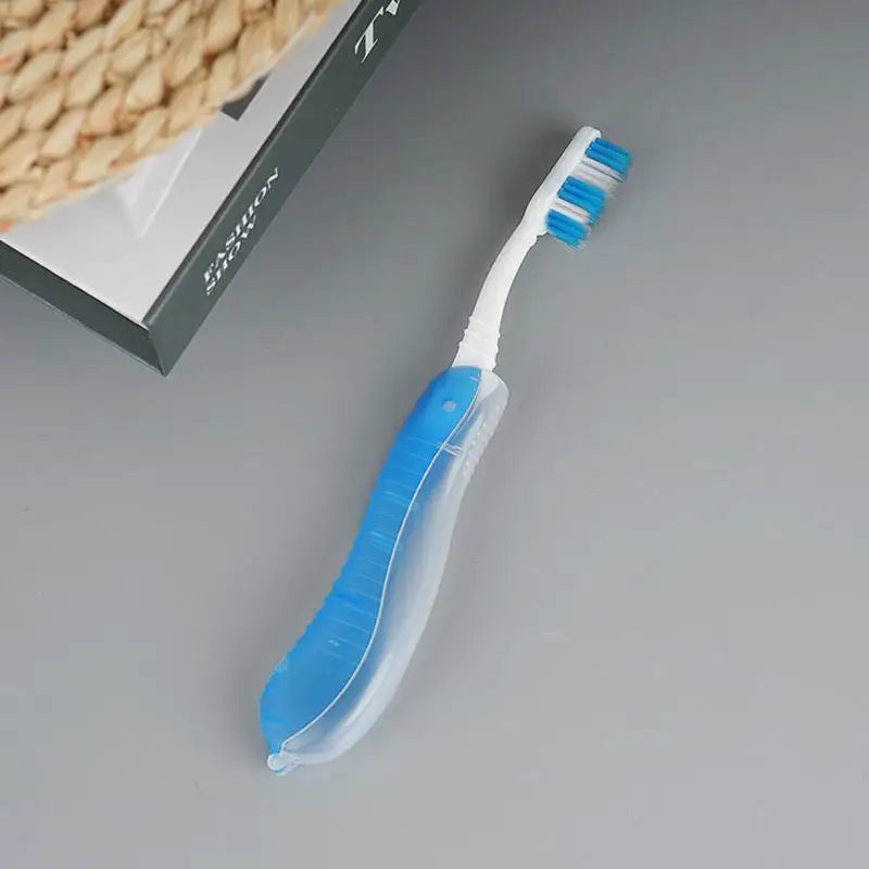 For Trip Daily Use Women Men Travel Folding Toothbrush Portable Toothbrush Built In Cover Multi Color Size Collapsable Brush