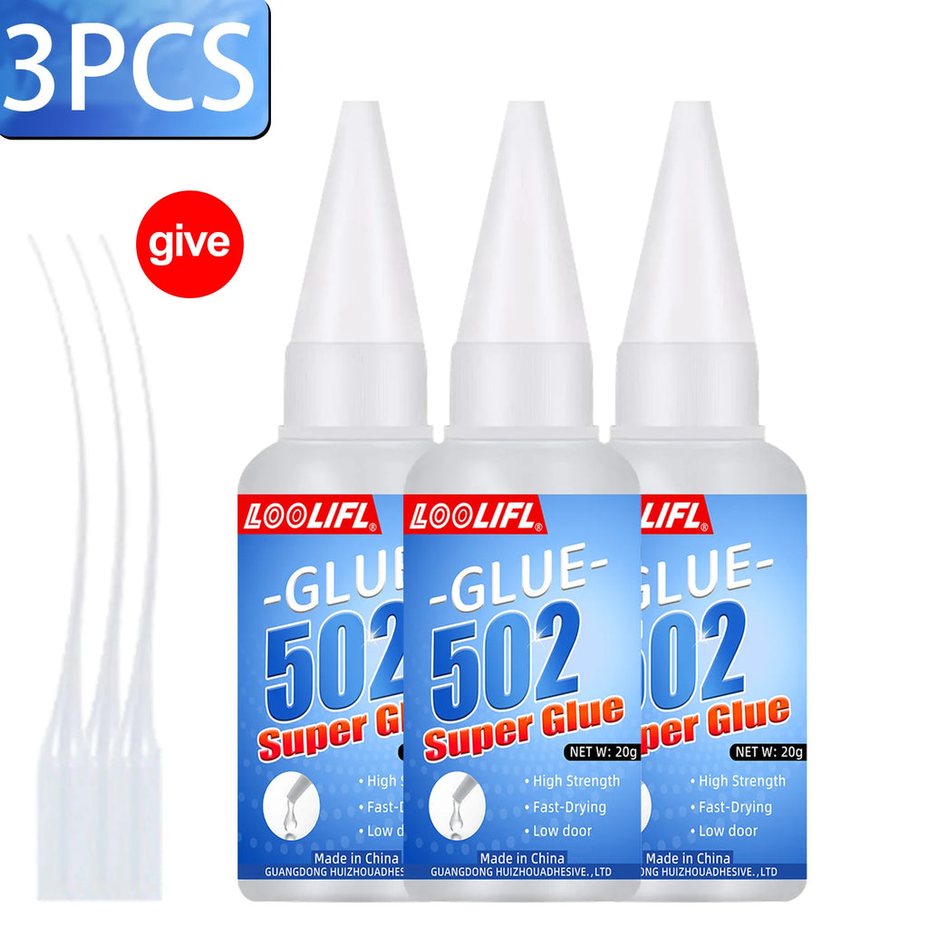 502 Super Glue Quick-drying Strong Cyanoacrylate Glue Is Used for DIY Handicraft Repair of Metal, Wood, Plastic and Ceramics.20g