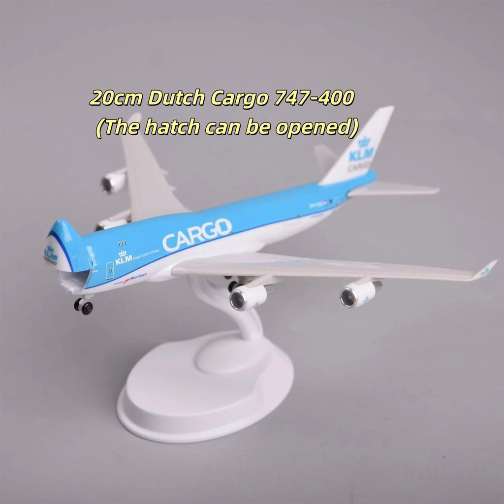 747 Series Openable Cargo Door Scale Aircraft Model 20cm China Eastern Cargo B747 ABS Miniature Airplane Model Adults Fun Gift
