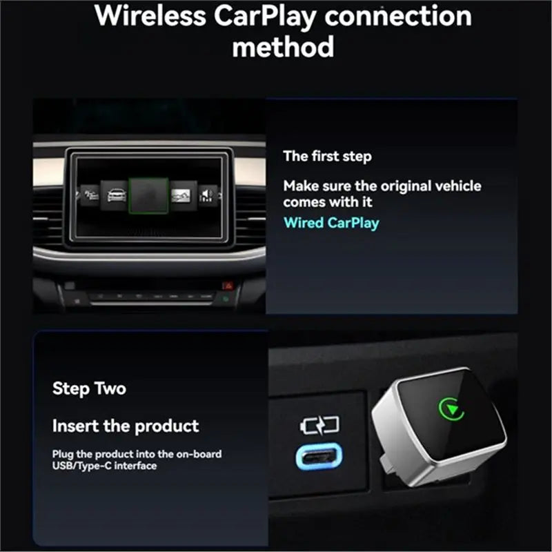 A80X-Wireless Carplay Android Auto 2 In 1 Box Wired Connection BT Wifi Dongle Stable Performance Mini Adapter Box