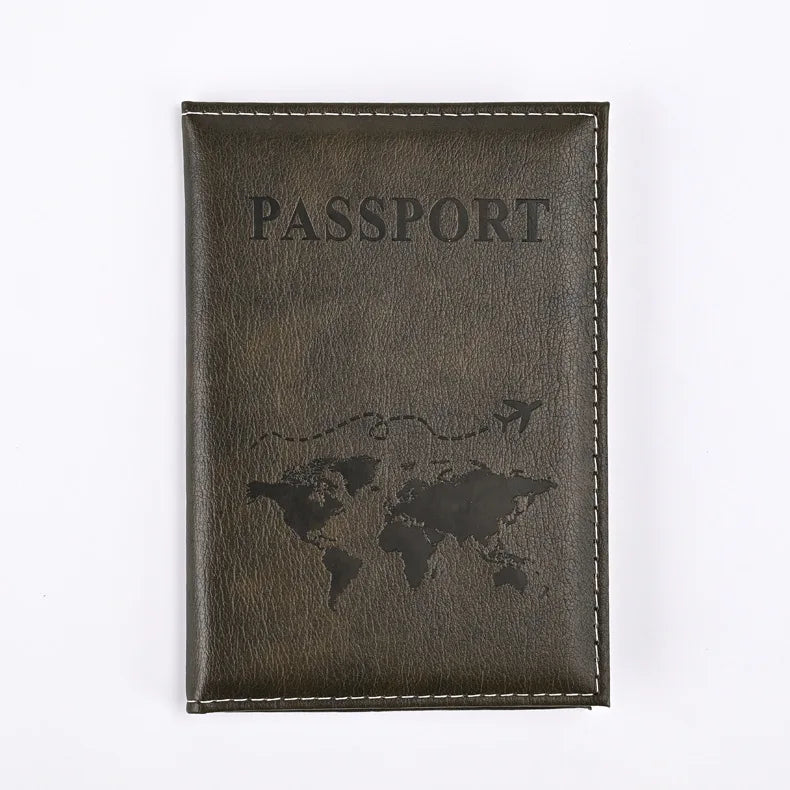 Women Men Letter Lover Passport Cover Men Women Travel Passport Case Leather Cute Passport Wallet Purse Girl Card Holder