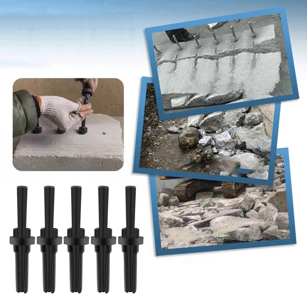 125x14 Mm Stone Splitting Tool Long Lasting Stone Breaking Tool Rock Breaking Tool Manual Splitter Efficient Rock Breaking