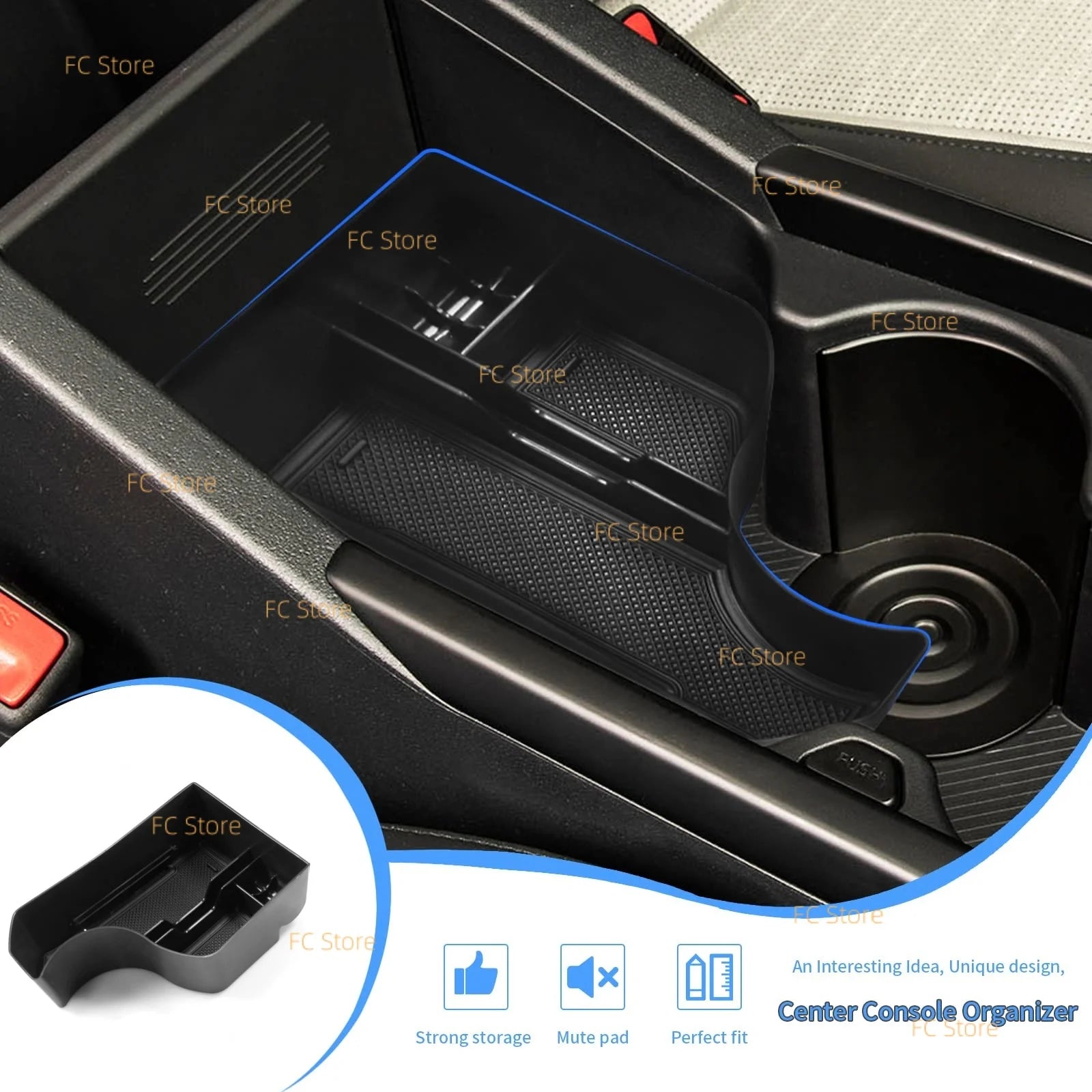 Center Console Organizer Tray Compatible for Kia NIRO 2023 2024 2025 2026 Accessories Console Insert Secondary Storage Box