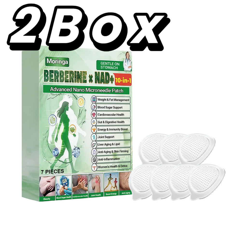 10 in 1 Nano Microneedle Firming Sticker Berberine NAD+ Skin Firming & Body Shaping Patch for Women & Men Long Lasting Care