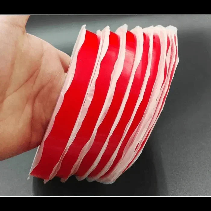 Double Sided Adhesive Tape 2/4/6/8/10/12/20mm x 25M Acrylic PET Red Film Clear Adhesive Tape for Cell Phone Touch Screen Repair