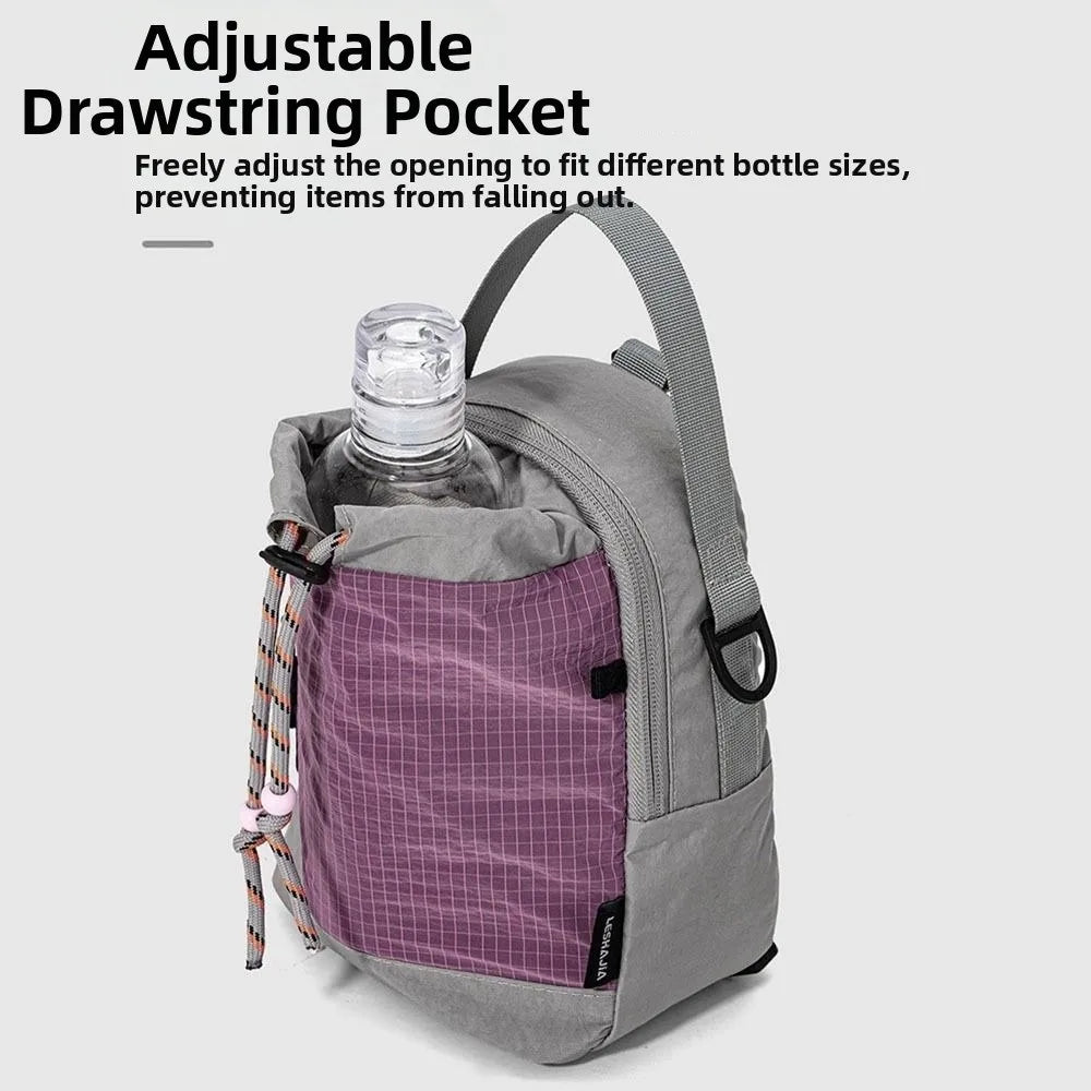 Large Capacity Water Bottle Carrier Bag Waterproof Lightweight Mobile Phone Bag Multi-Functional Korean Style