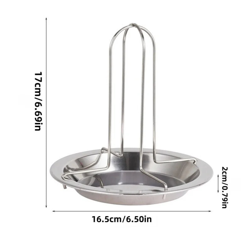 1Pc/Stainless Steel Chicken Roasting Rack Outdoor Barbecue Stand Multifunctional Chicken Roaster Home Picnic Grill