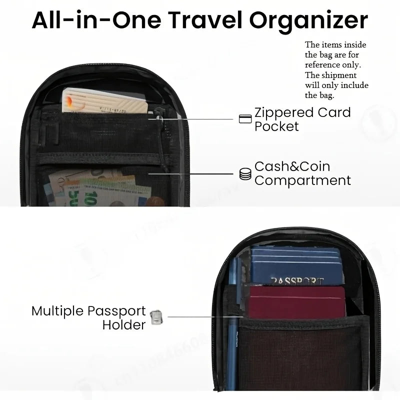 Shoulder bag, travel bag, crossbody bag can hold 4-6 passports, multiple pockets can store cards and documents for daily use