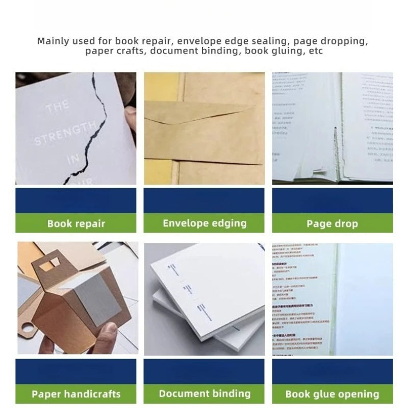 Professional Book Glue Strong Adhesive Transparent Book Binding Adhesive Quick-Drying Repair Glue for Greeting Cards Invitations