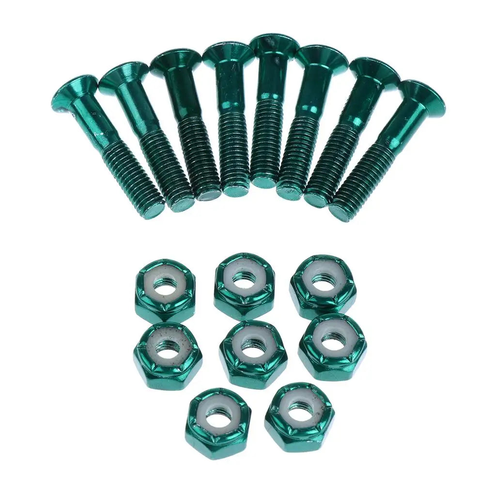 8pcs Brand New Replace Skateboard Truck Hardware Set Longboard Screws Bolts
