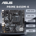 ASUS PRIME B450M-K Motherboard AMD AM4 Support R5 5600G 3600X 5600 5700X 5700x3D 5800X3D CPU DDR4 M.2 PCIe 3.0 mATX Mainboard