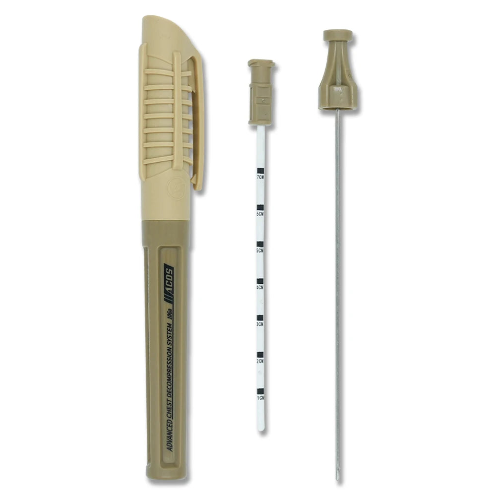RHINO RESCUE 14ga Needle Decompression Kit |  Pneumothorax Catheter for Tension Pneumo, EMS & Trauma IFAK