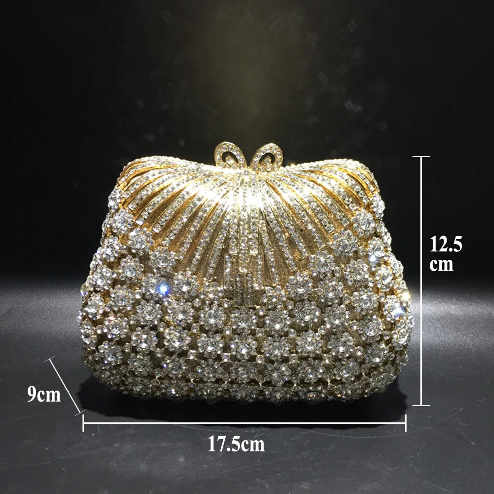 New dinner bag trendy rhinestone bag fashionable and high-end shoulder handbag women's bag
