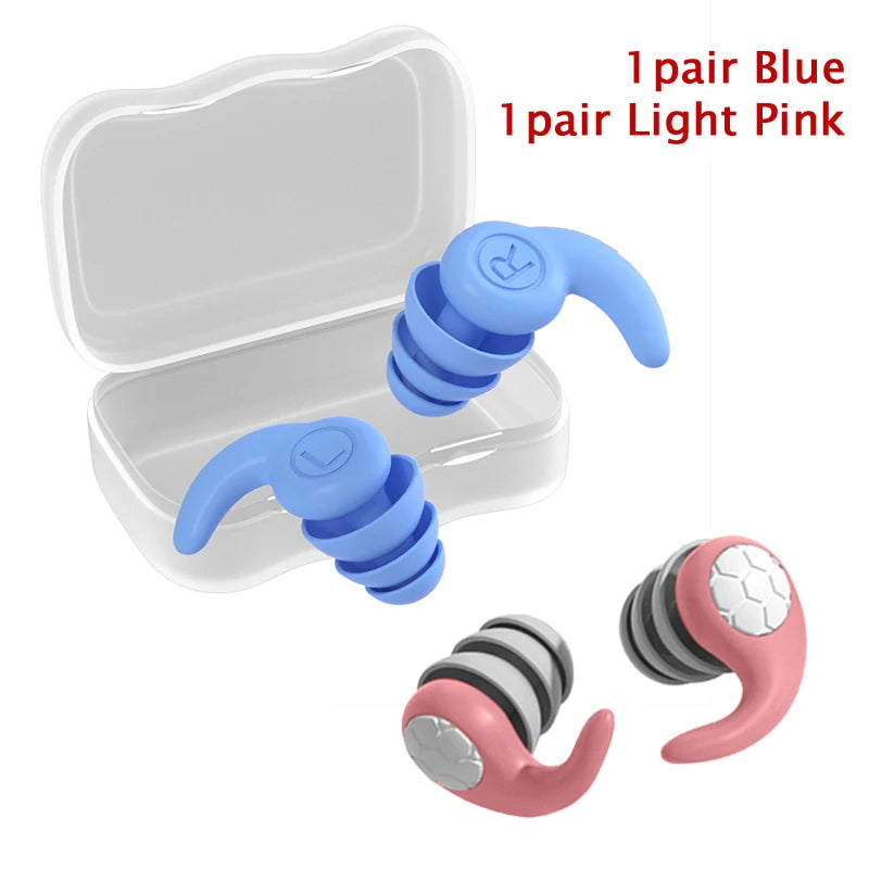Children Silicone Ear Protector Canceling Noise 3 Layers Swimming Earplugs Hearing Protector anti-noise Plugs Noise Reduction