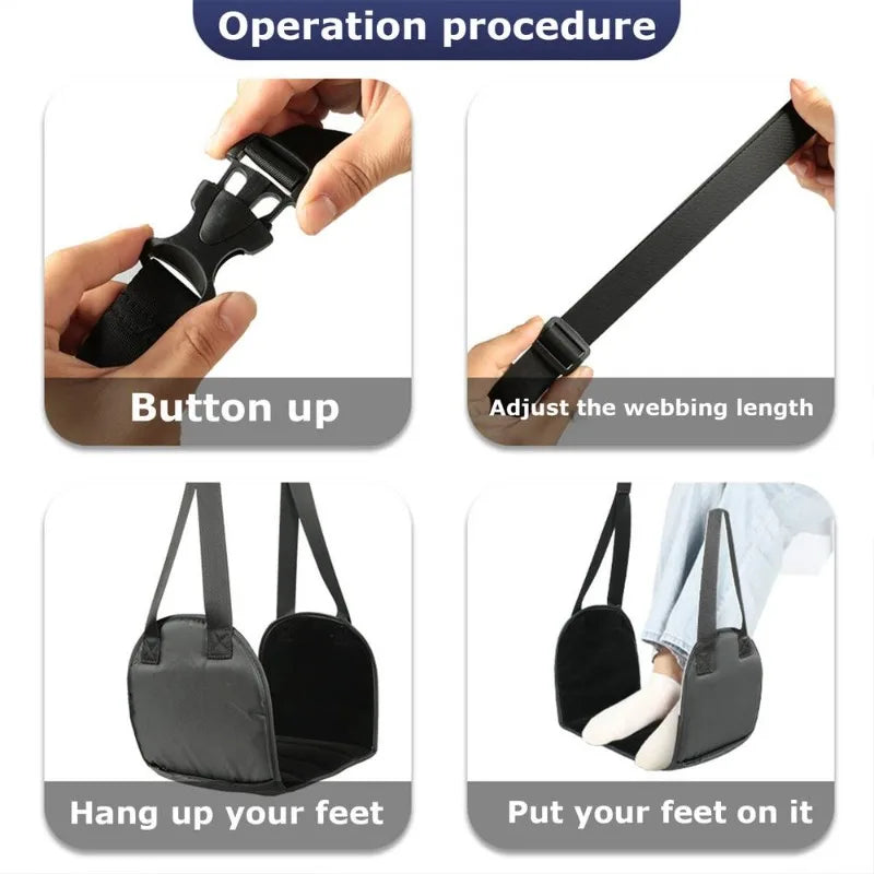 Foot Hammock For Plane Travel Portable Feet Hammock For Airplane Lightweight Car Back Seat Accessories Travel Supplies Flight