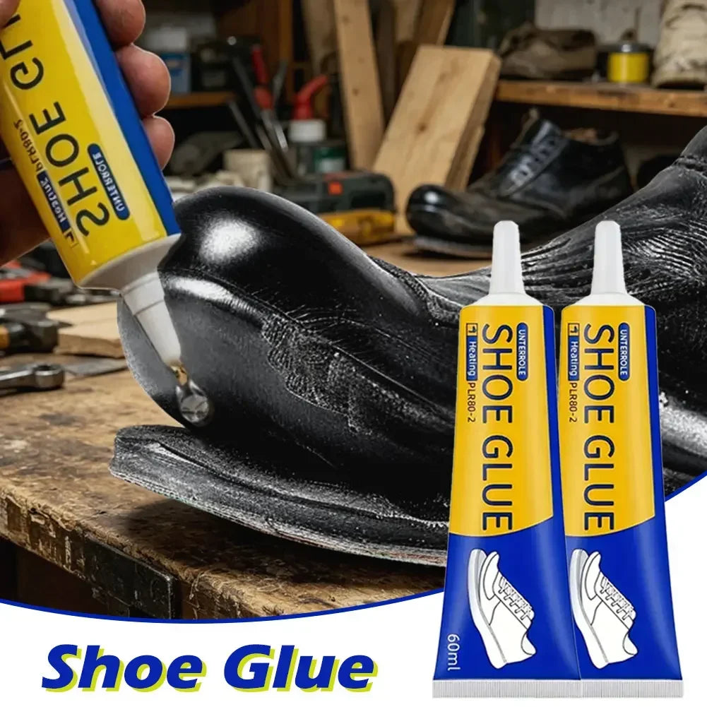 2Pcs 60ml Low Odor Waterproof Fast Dry Strong Adhesive For Boot Sneaker DIY Craft Fixing Transparent Soft Resin Shoe Repair Glue