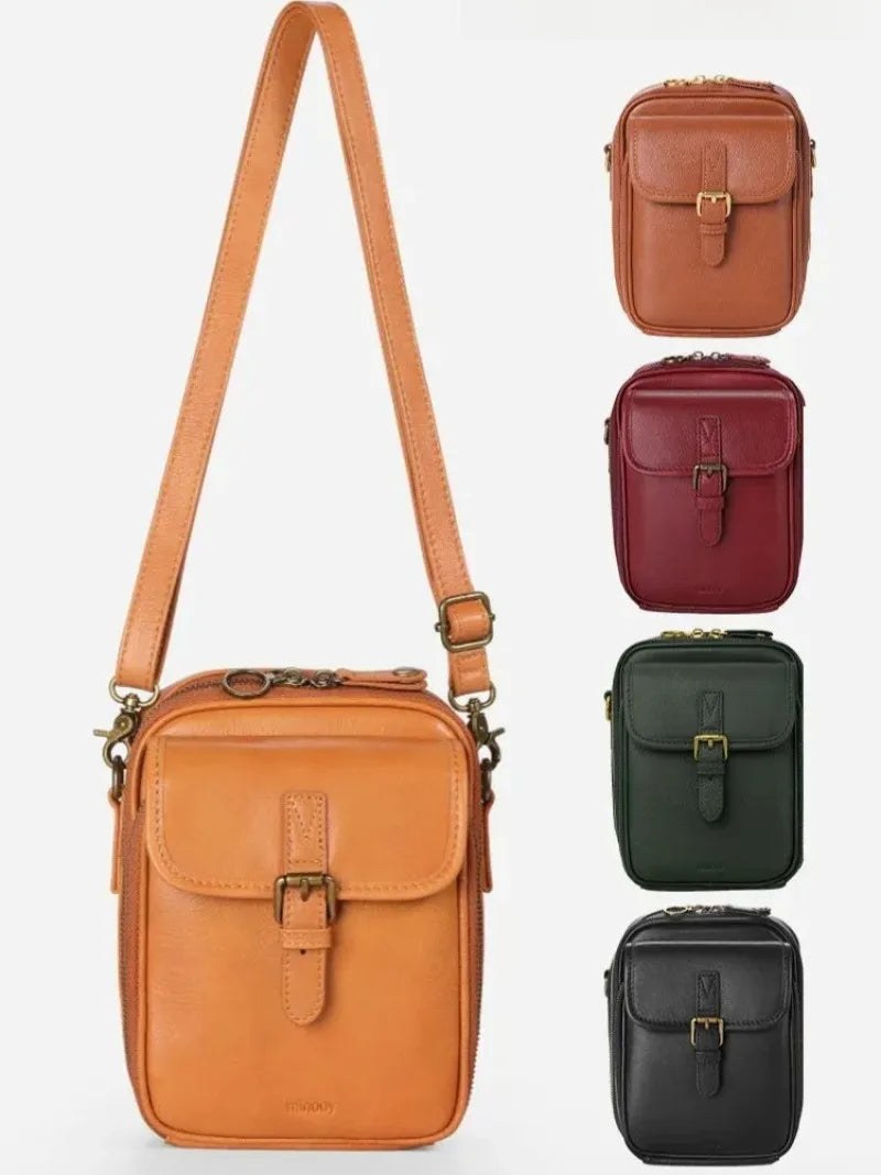 Women's Fashionable Retro Crossbody Bag Large Capacity Shoulder Bag Multi Functional Mobile Zero Wallet