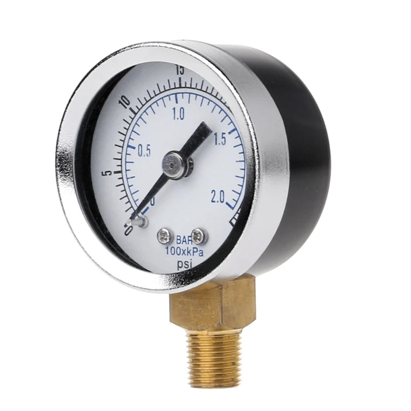 Utility Pressure Gauge 0-30psi 0-2bar Low Pressure Hydraulic Gauge Dual Scale
