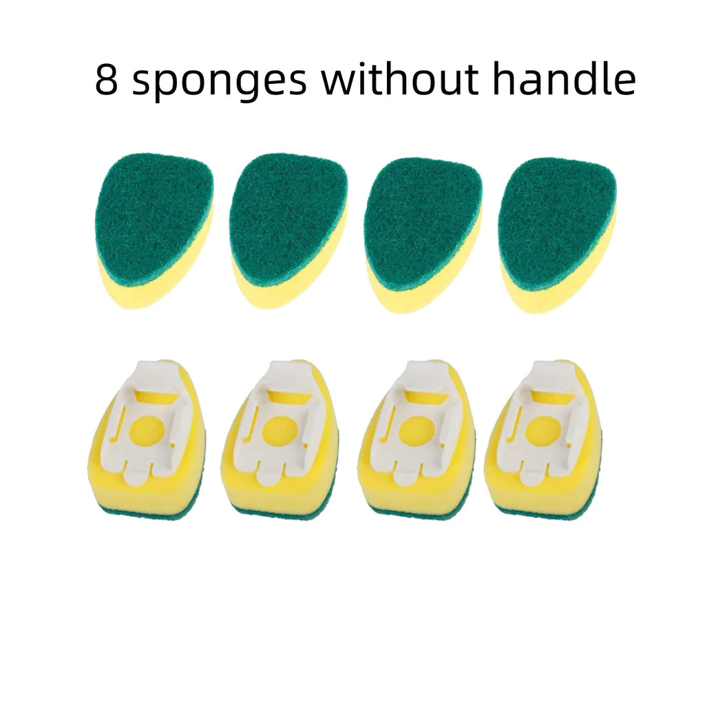 Dish Sponge Dish Wand Sponge Refillable Replacement Heads Kitchen Sink Cleaning Brush Dish Scrubber Scouring Scrubber Pads