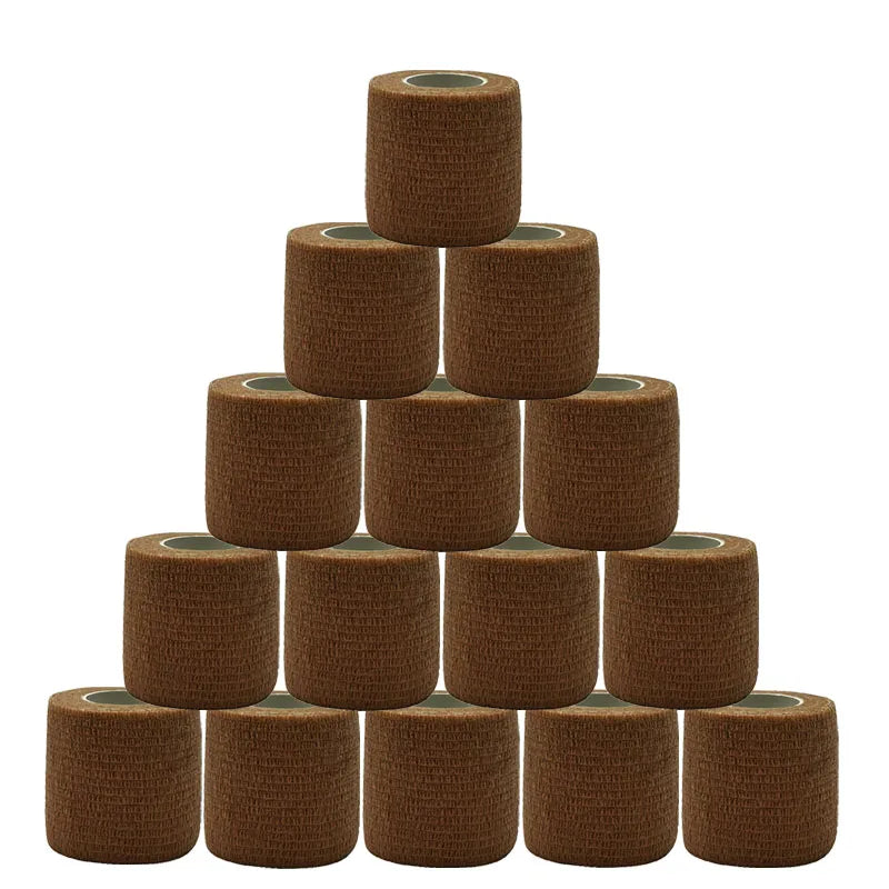 15pcs 2.5/5/7.5cm Colorful Sports Self Adhesive Elastic Breathable Sports Wrap Tape For Knee Pads Finger Ankle Aid Kit Pet Tool
