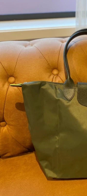 2026 Lightweight Foldable Nylon Shoulder Bag Ladies Water Resistant Shopping Tote Bag Large Handbag for Travel Daily Office