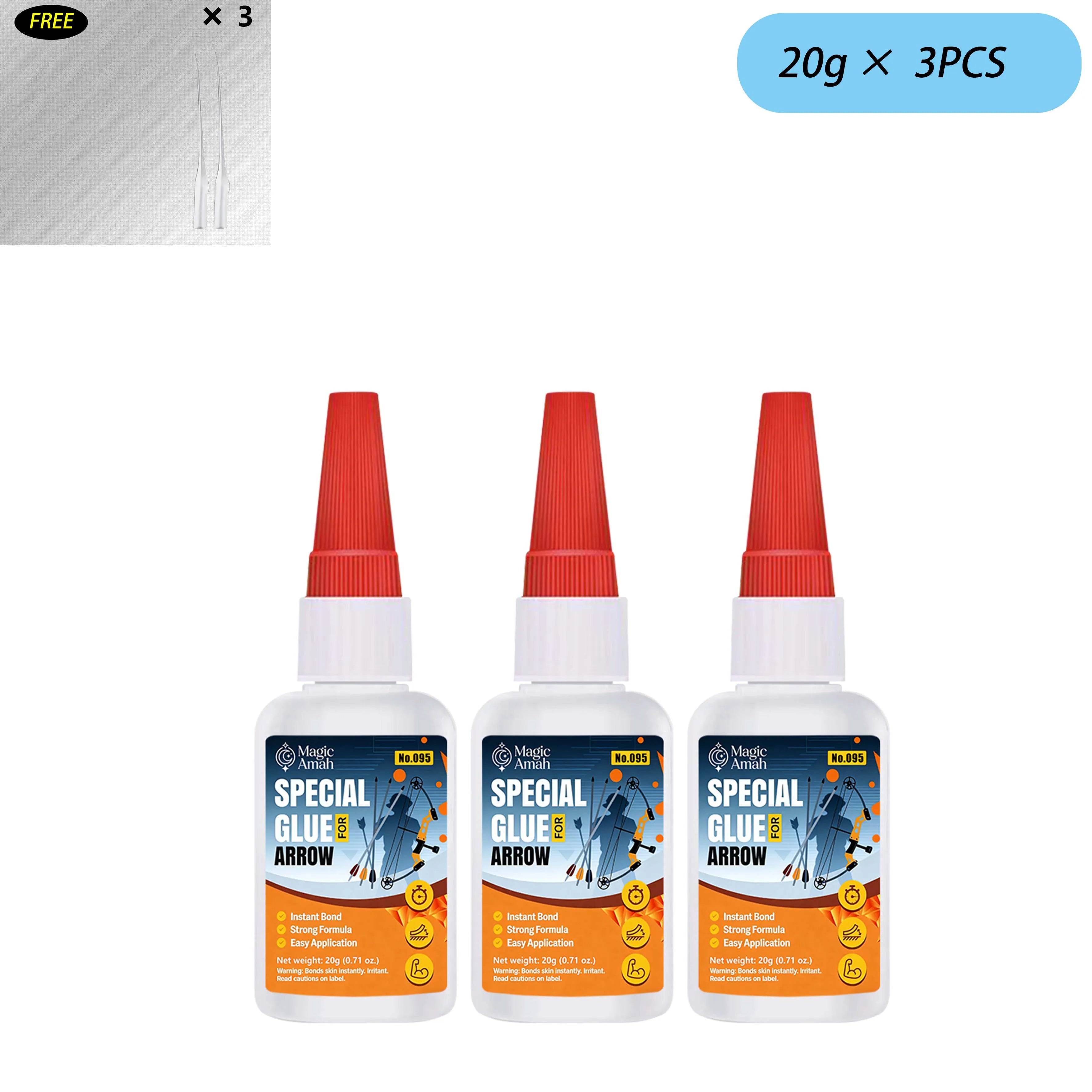 1-5Pcs Special Arrow Glue, Instant Bond Strong Adhesive for Bow and Arrow, Archery Fletching & DIY Repairs