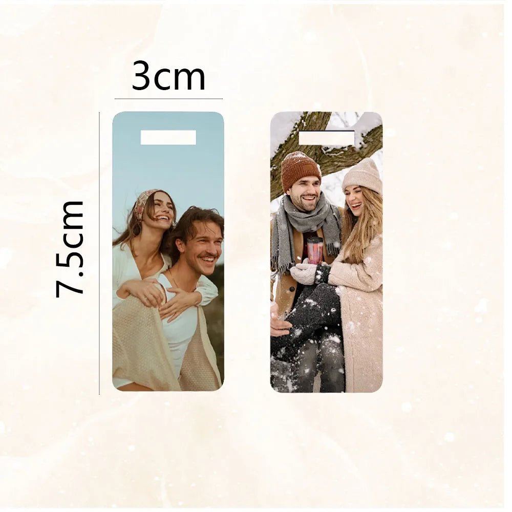 Customized Photo Double-Sided Alloy Luggage Tags Travel And Business Trip Family Luggage Bag Pendants Customized Luggage Tags