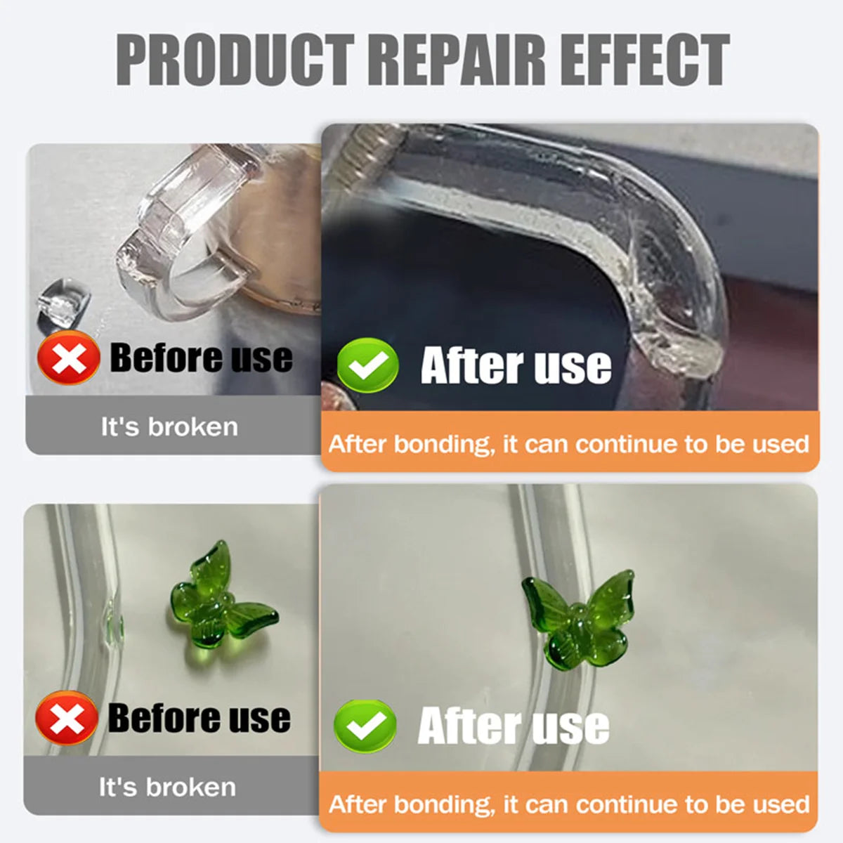 435 Extra Strong Super Glass Glue Upgraded Version Cyanoacrylate Quick Dry Instant Strong Bond Adhesive For Glass, Mirror, and Porcelain Restoration, Screen Vase Window Seconds Bond 20g.