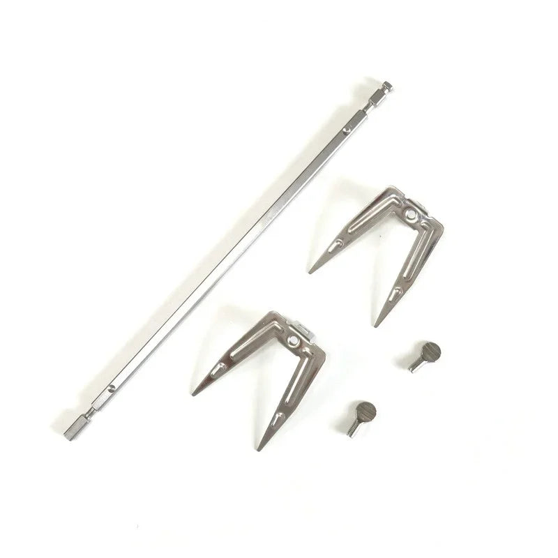 Stainless Steel Rotation Air Fryer Fork Roast Chicken Skewer Fish Meat Grilled Rack Roaster Forks BBQ Tools Oven Accessories