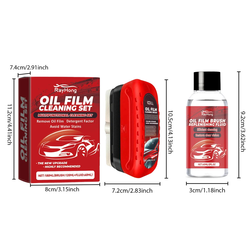 Car Glass Oil Film Remover Windshield Oil Film Cleaner Glass Sponge Cleaning Brush Glass Polishing Agent Car Maintenance Tools