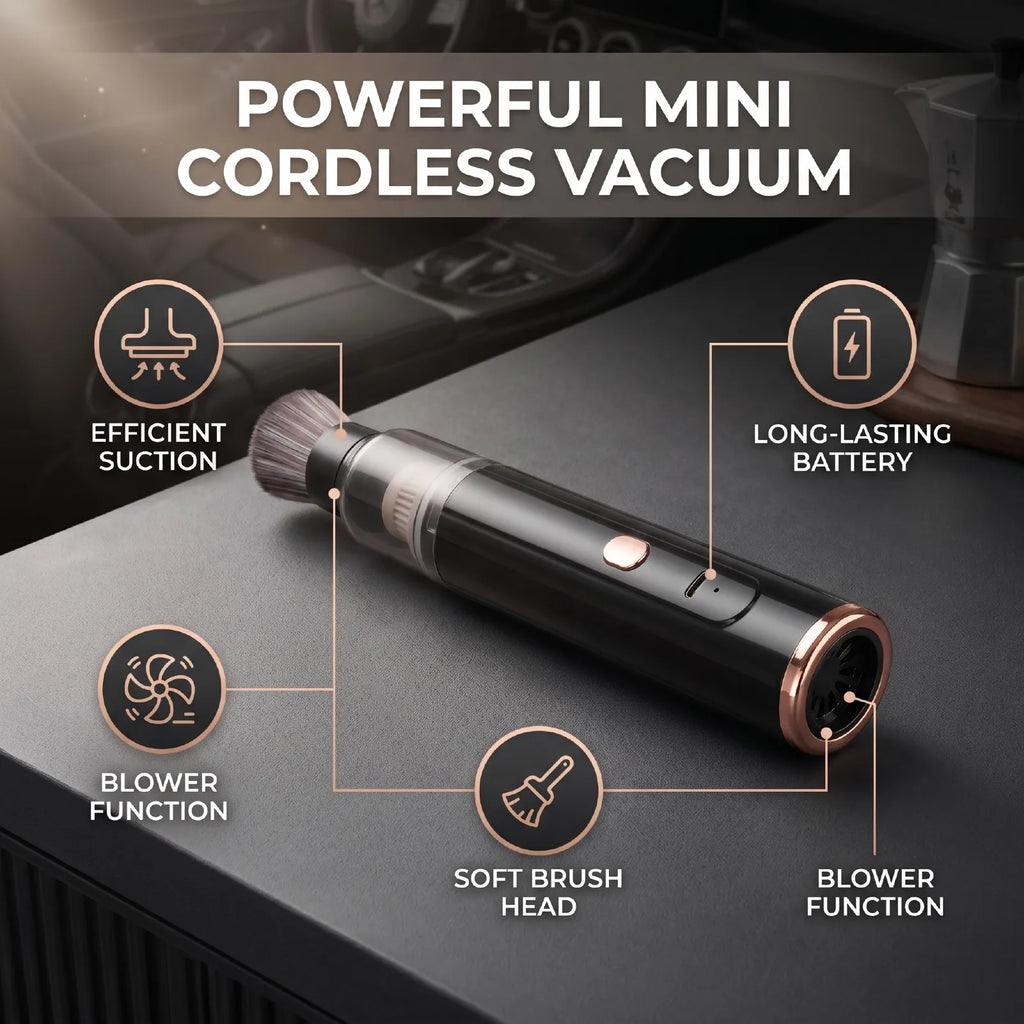 Car Vacuum Cleaner Handheld Mini Cordless Coffee Grinder Remover for Car Home Office Coffee Grinder