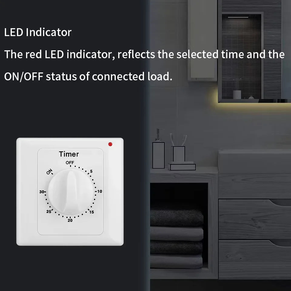 High Quality Mechanical Time Switch Electrical AC 220V Household Water Pump Countdown Timer Time Delay Switch