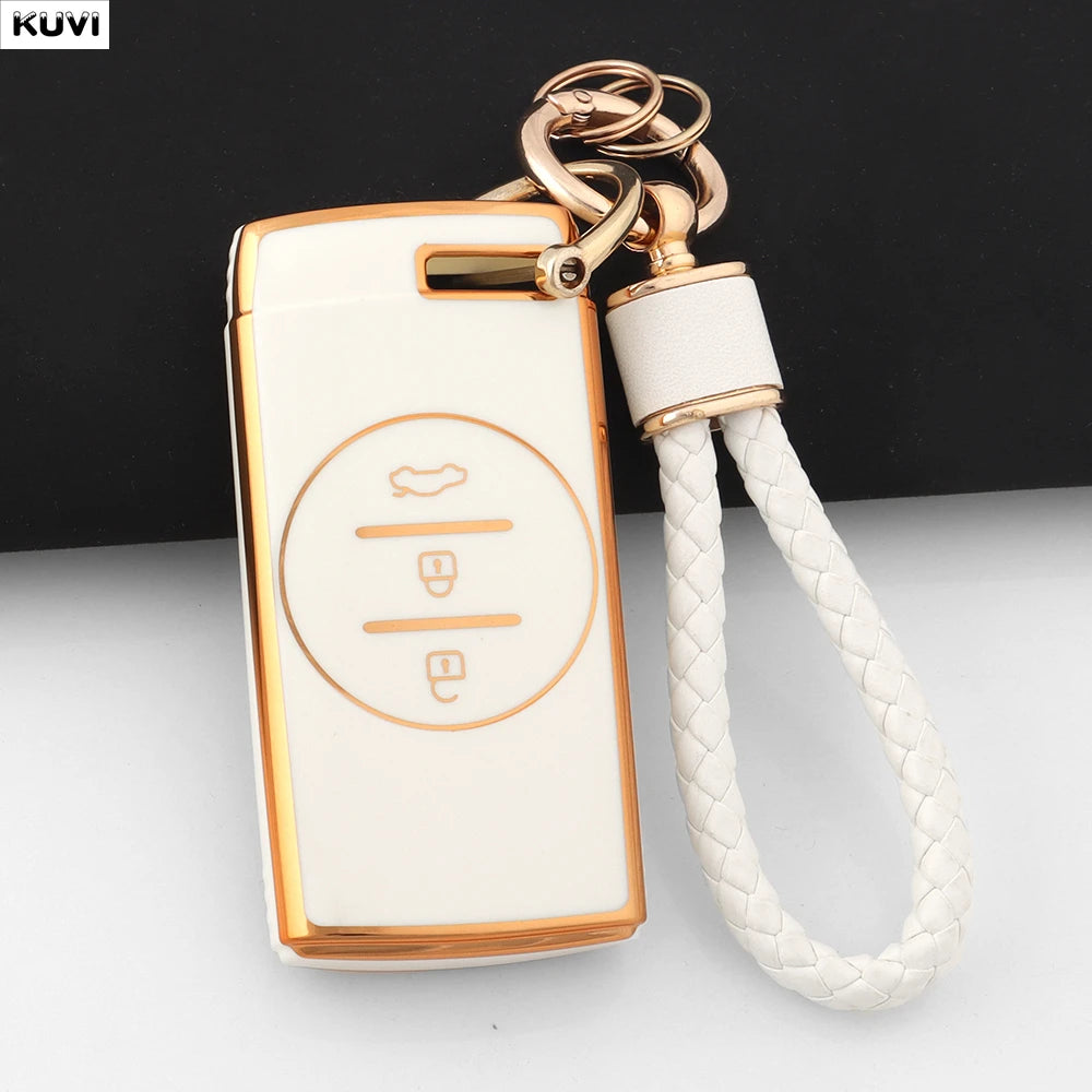 Pink TPU Car Remote Key Case Cover Fob Keychain Shell For Chery Tiggo 7 pro 8 Pro Exeed Tiggo 2 3x Arrizo 5 Pro Gx 5x EQ7 2021