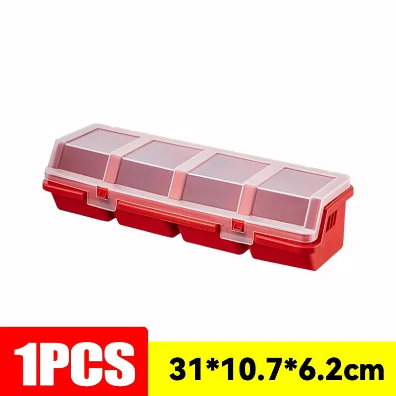 Part Storage Box Screw Organizer Tool Multi-Compartment Organizer Box for Screw Small Part Plastic Jewelry Hardware Storage Case