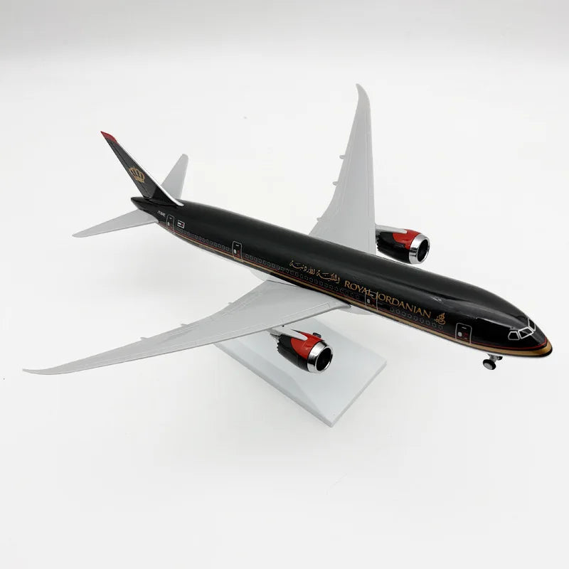 Air B787 Royal Jordanian Model 30cm Plane Simulation Resin Airplane With Aircraft Landing Gear Children toy Gifts