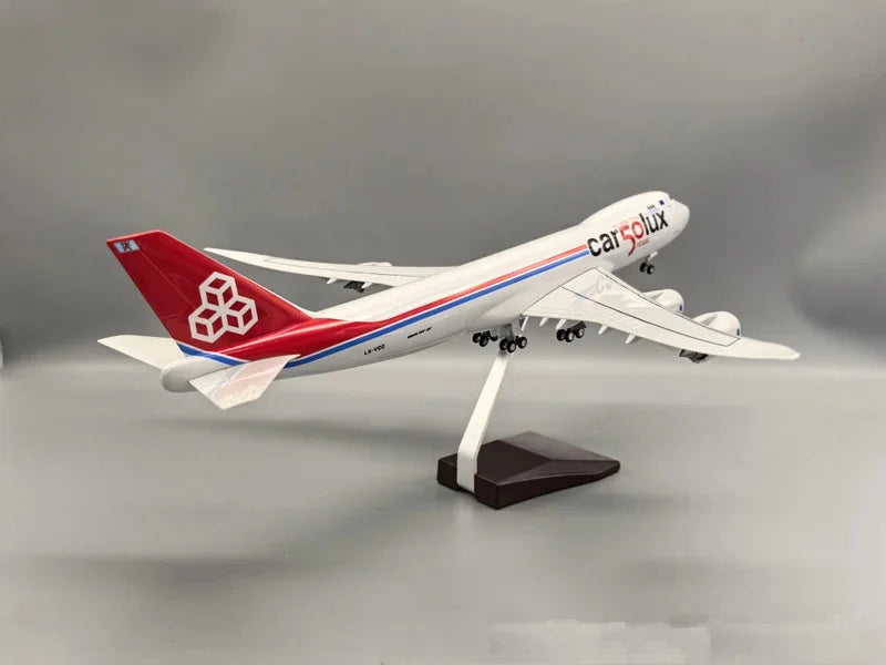 747-8F Cargolux Airplane Model 1/160 Scale Aircraft 747 Luxembourg Cargo Resin Transport Diecast Airplanes Children's toy Gift