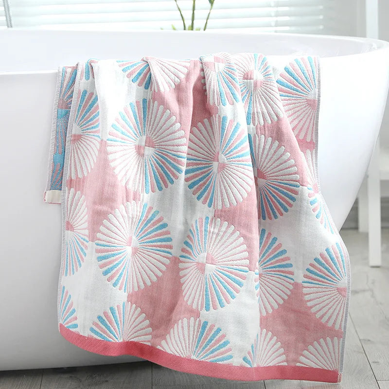 Gauze Bath Towel Household Pure Cotton Large Adult Quick Drying Cotton Soft and Absorbent Personalized and Cute Wrapped Towel