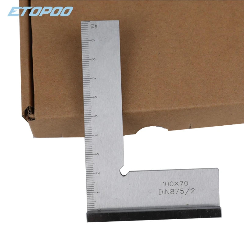 Machinist Square 90 Degree Right Angle Engineer Set with Seat Precision Ground Steel Hardened Angle Ruler Wide Right Angle