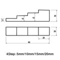 Ultrasonic thickness test blocks thickness of the test piece 4/5 step test blockcalibration block for ultrasonic thickness gauge