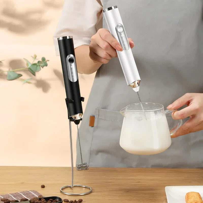 Wireless Electric Milk Frother Handheld Egg Beater USB Rechargeable Handheld Coffee Mixer Milkshake Mixer Frother Food Mixer